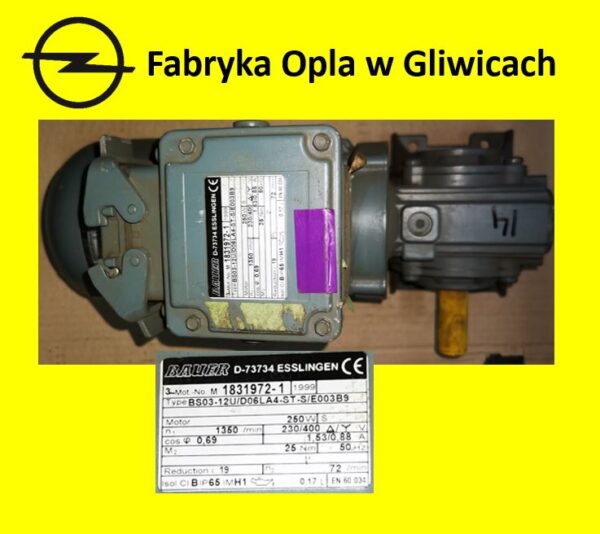 Motoreduktor BAUER BS03 12U