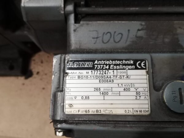 Motoreduktor BAUER BG10 nr.38 - obrazek 2