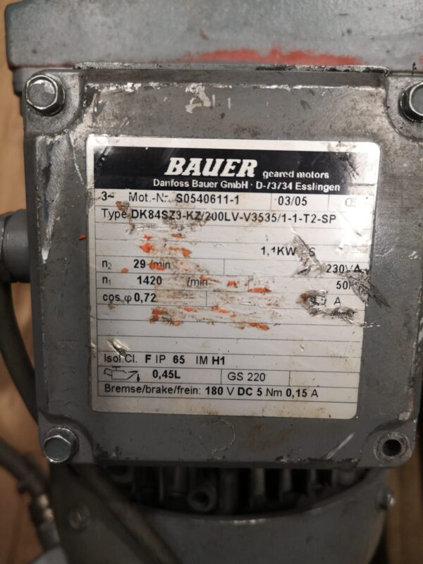 Motoreduktor BAUER DK84ZS3 nr.47 - obrazek 2