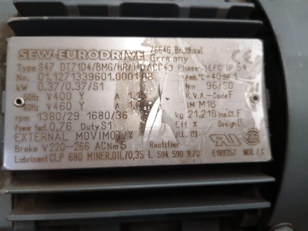 Motoreduktor Sew Eurodrive DT71D4 nr.51 - obrazek 2