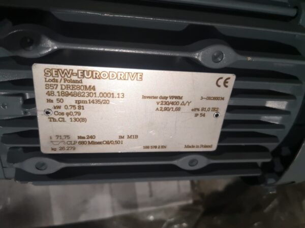 Motoreduktor SEW EURODRIVE S37 DRE80 nr.60 - obrazek 2